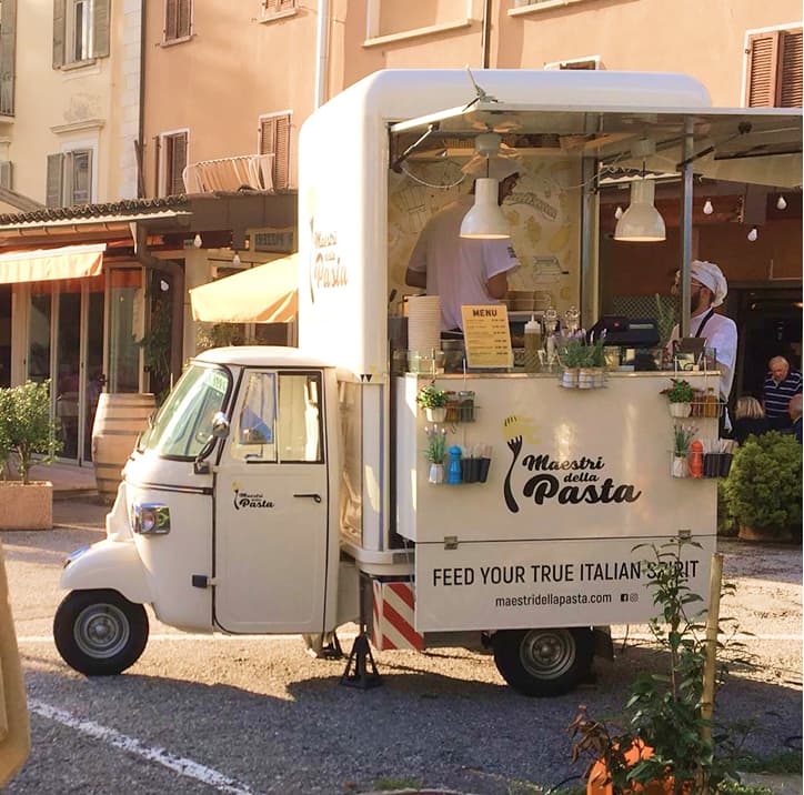 Maestri della Pasta Apecar street vendor